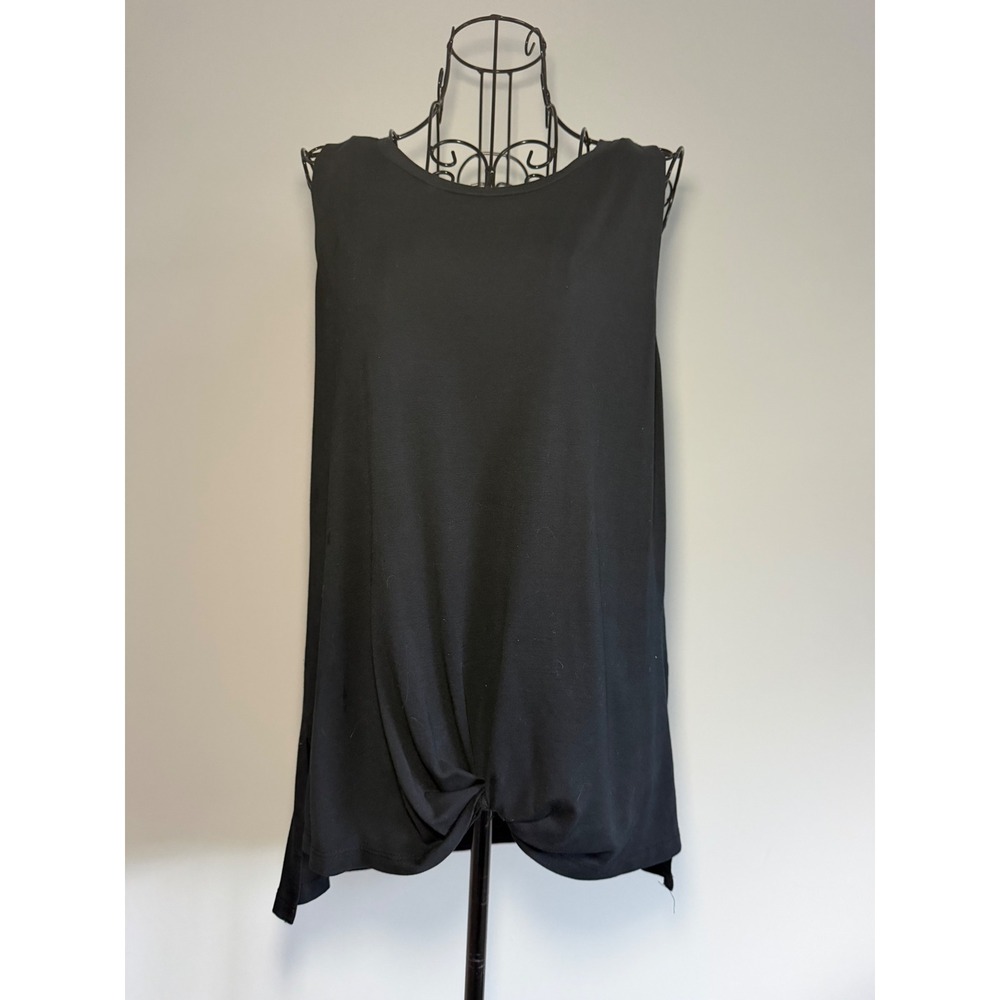 Charlie Paige Womens Black Sleeveless‎ Front Twist Knot Hem Tank Top Size Medium